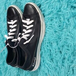 Black Leather Chuck Taylor Converse Unisex
